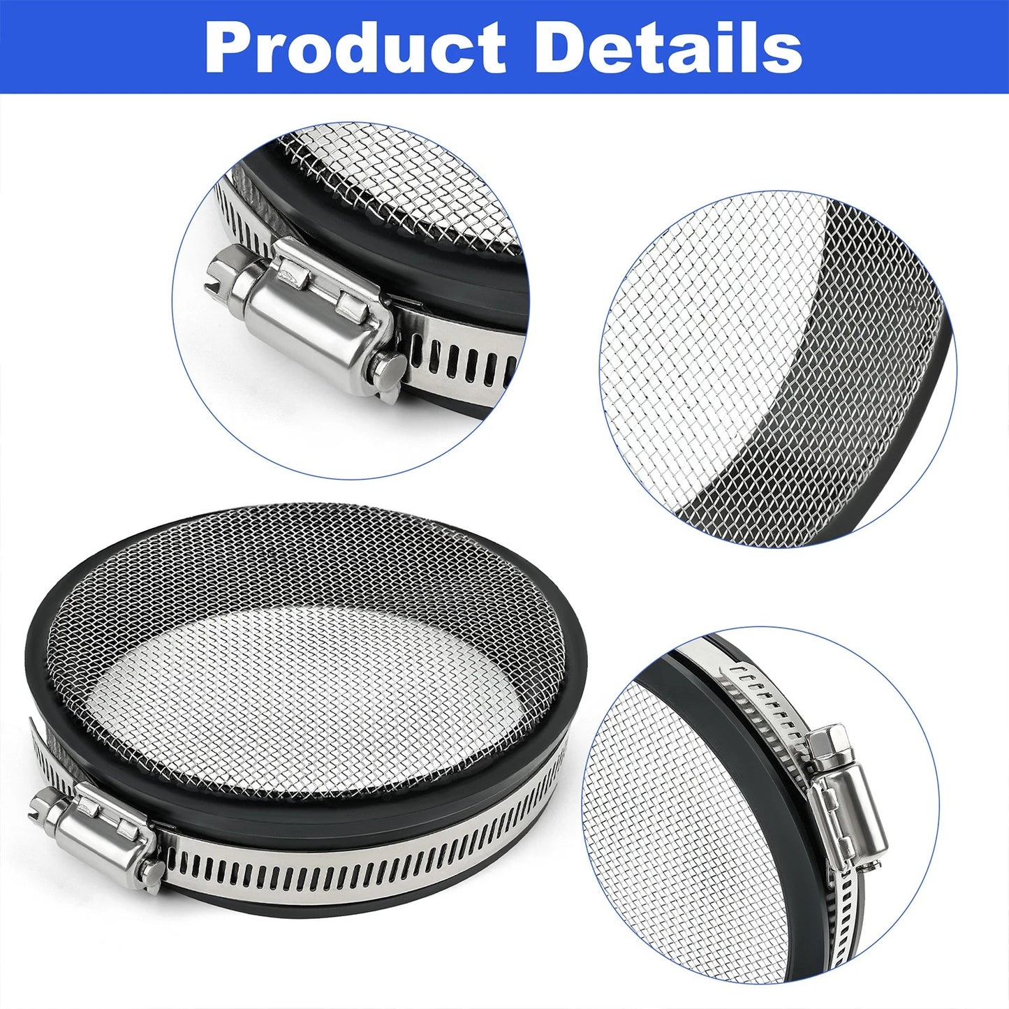 Turbo Inlet Grill Protector Guard Turbocharge Screen Mesh Air Inlet Filter 4"