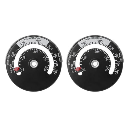 2pcs Stove Pipe Temperature Gauge Magnetic for Wood Burning Fireplace Monitor