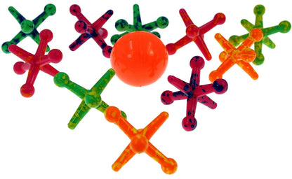 JA-RU Jumbo Jax Toy Set (3 Pack) Soft Rubber Jacks Game 3 Packs,