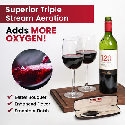 Classic Wine Aerator, Multi-Stream Aeration 3 regular, Smoke Grey