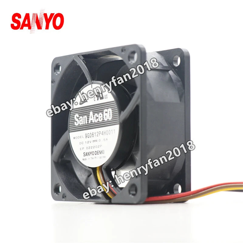 SANYO Denki 9G0612P4H0011 SanAce Fan DC 12V 0.5A 60*60*25MM 4-wire Cooling Fan