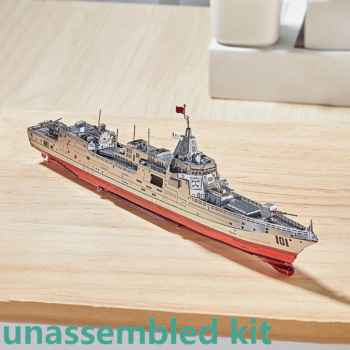 1/1000 Metal Unassembled Sheet 055 Destroyer Boat Ship Model DIY Collection Kit