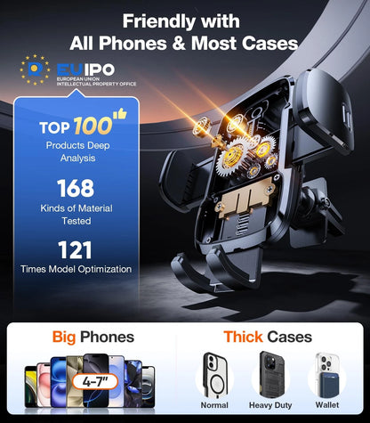 TORRAS Ultra-Durable Phone Holders for Your Car【96+LBS classic, Black
