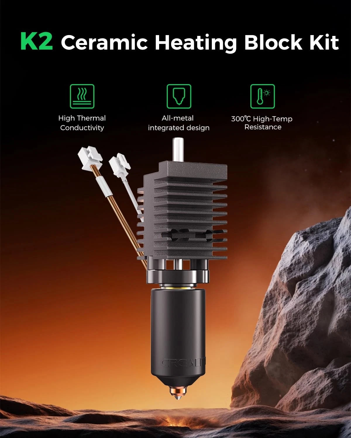 Creality Official K2 Ceramic Heating Block Hotend Kit, with Quick-swap...