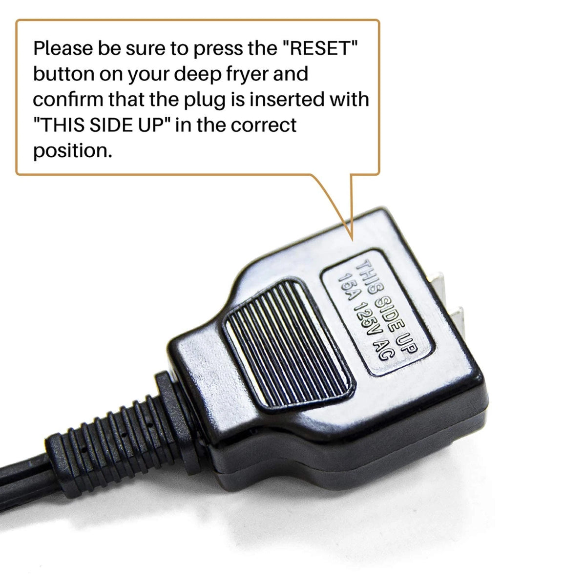 Secura Magnet Power Cord (Only Compatible L-DF401B-T Deep Fryer), 1M, Black