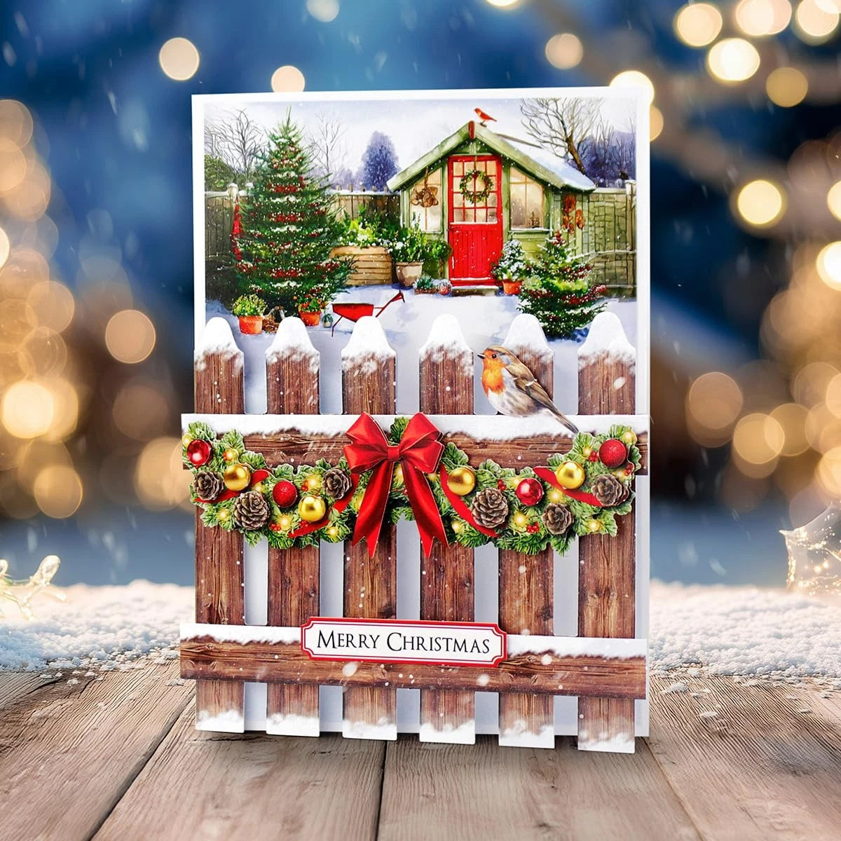 Katy Sue Christmas Garden Finished cards are 5.3 x 7 inches, mixed colors