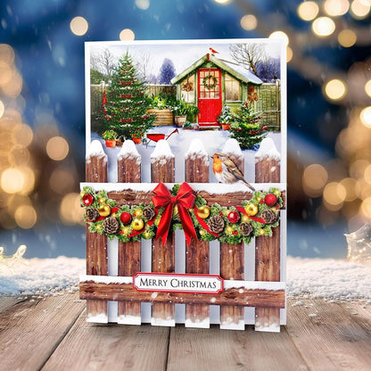 Katy Sue Christmas Garden Finished cards are 5.3 x 7 inches, mixed colors