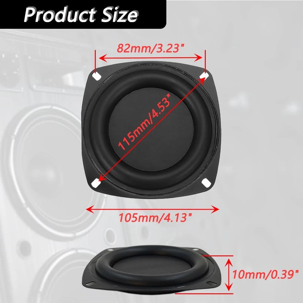 LHMYTREE 2 PCS 4-Inch Woofer Vibrating Membrane,Bass Loudspeaker Passive...
