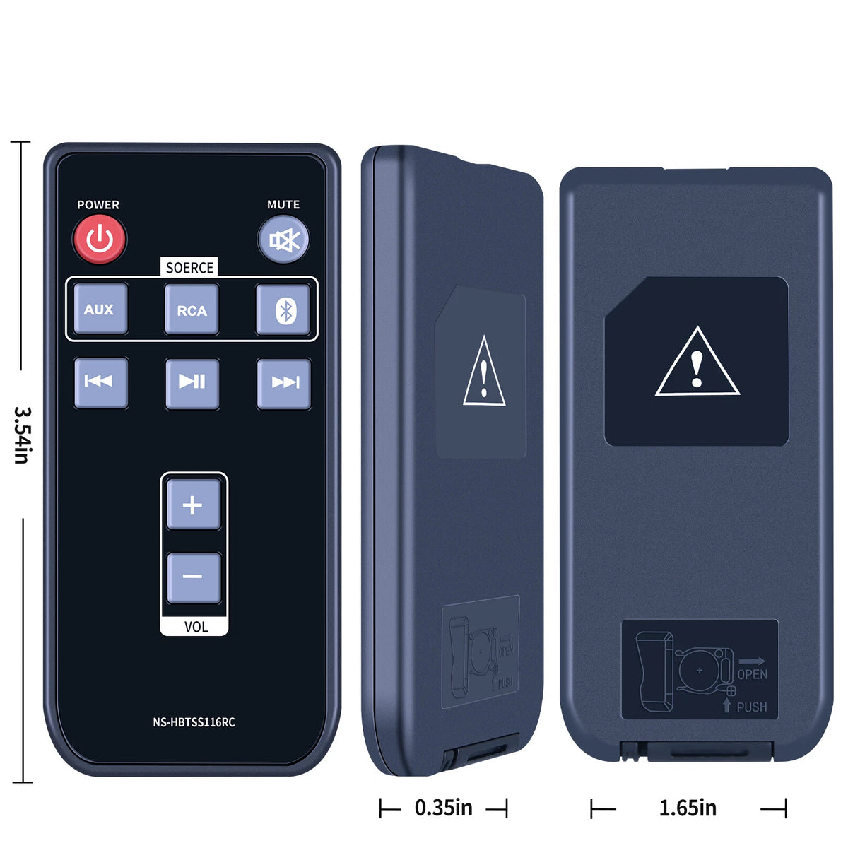 Remote Control For Insignia NS-HBTSS116RC HBTSS116 Powered Bookshelf Speaker