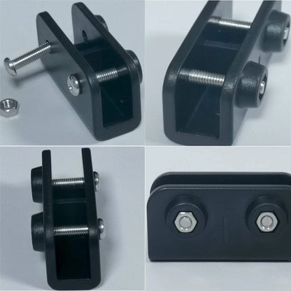 (4 Sets) 2-Way Pop-up Event Shelters Gazebo Replacement Connector,with Black