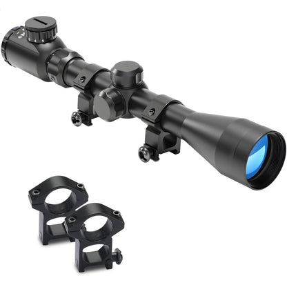 Rifle Scope 3-9X40, Red/Green Rangefinder Illuminated Optical Black