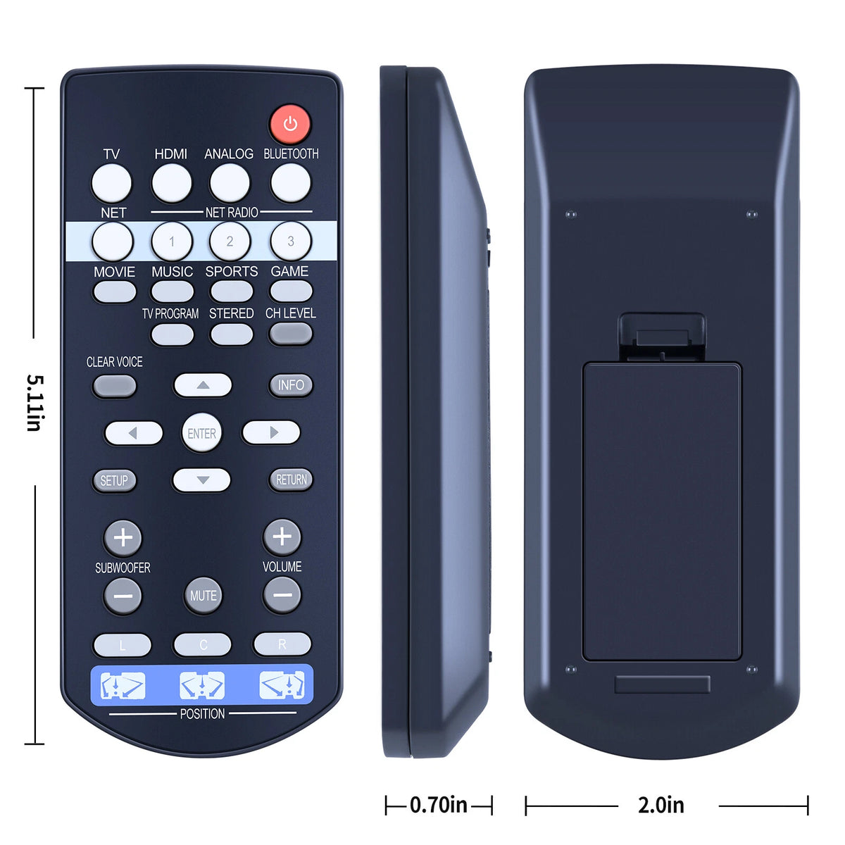 FSR86 ZP80780 Remote Control For Yamaha Soundbar YSP-1600 YSP-1600