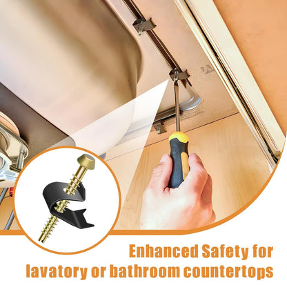Dreyoo 14 Pack Sink Clips Kit, Undermount Compatible with Gold