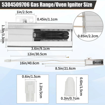 PS12071409 Range Oven Igniter For Frigidaire Kenmore Crosley Gas Stove 120V