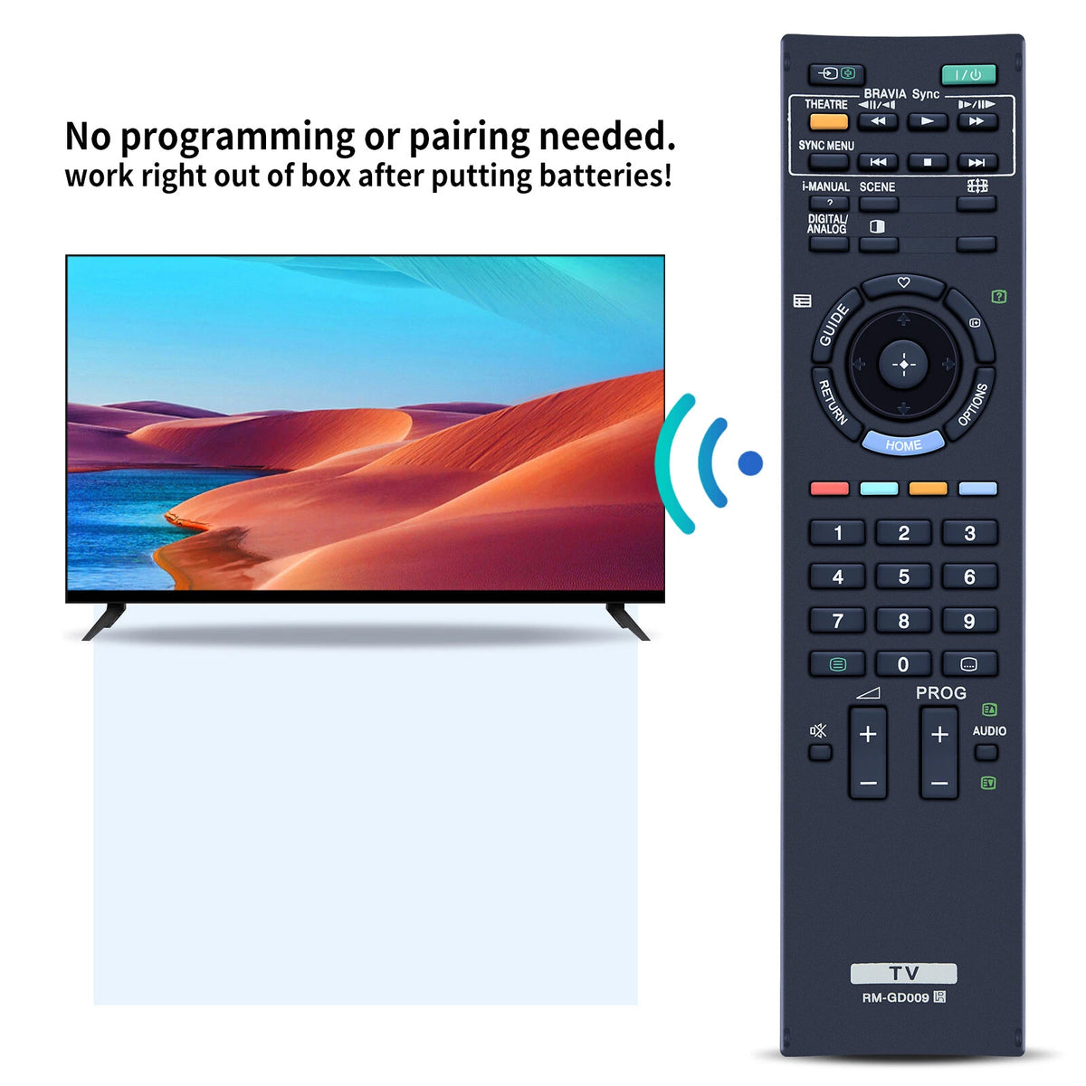 RM-GD009 Remote Control For Sony Bra TV KDL-55EX500 KDL46EX500 KDL40EX500