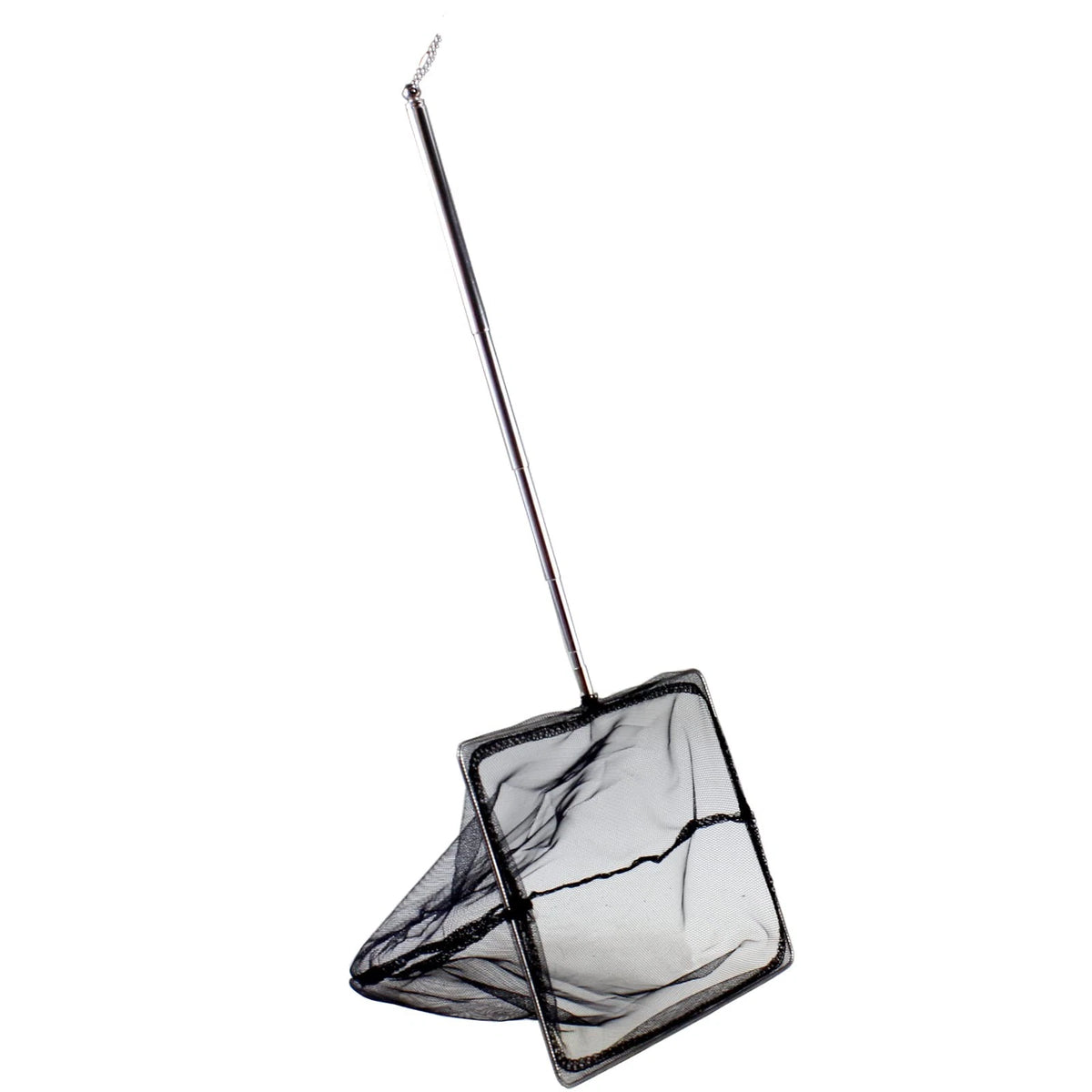 AQUANEAT Aquarium Net with Extendable Long Handle, Adjustable 8 Inch, Black