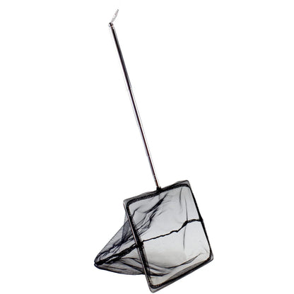 AQUANEAT Aquarium Net with Extendable Long Handle, Adjustable 8 Inch, Black