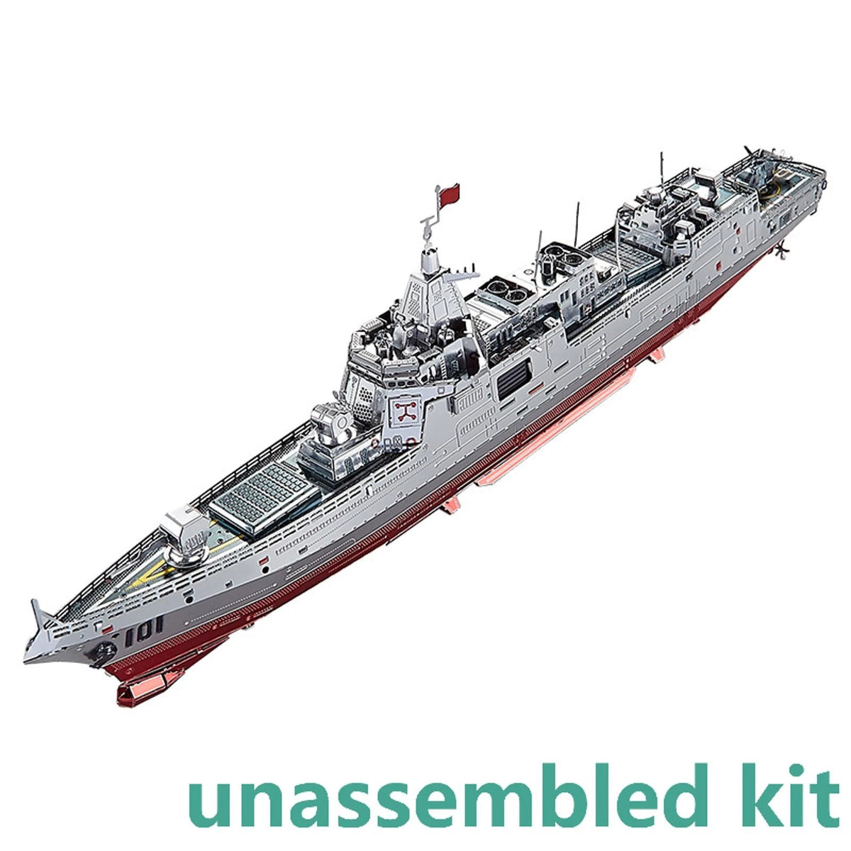 1/1000 Metal Unassembled Sheet 055 Destroyer Boat Ship Model DIY Collection Kit