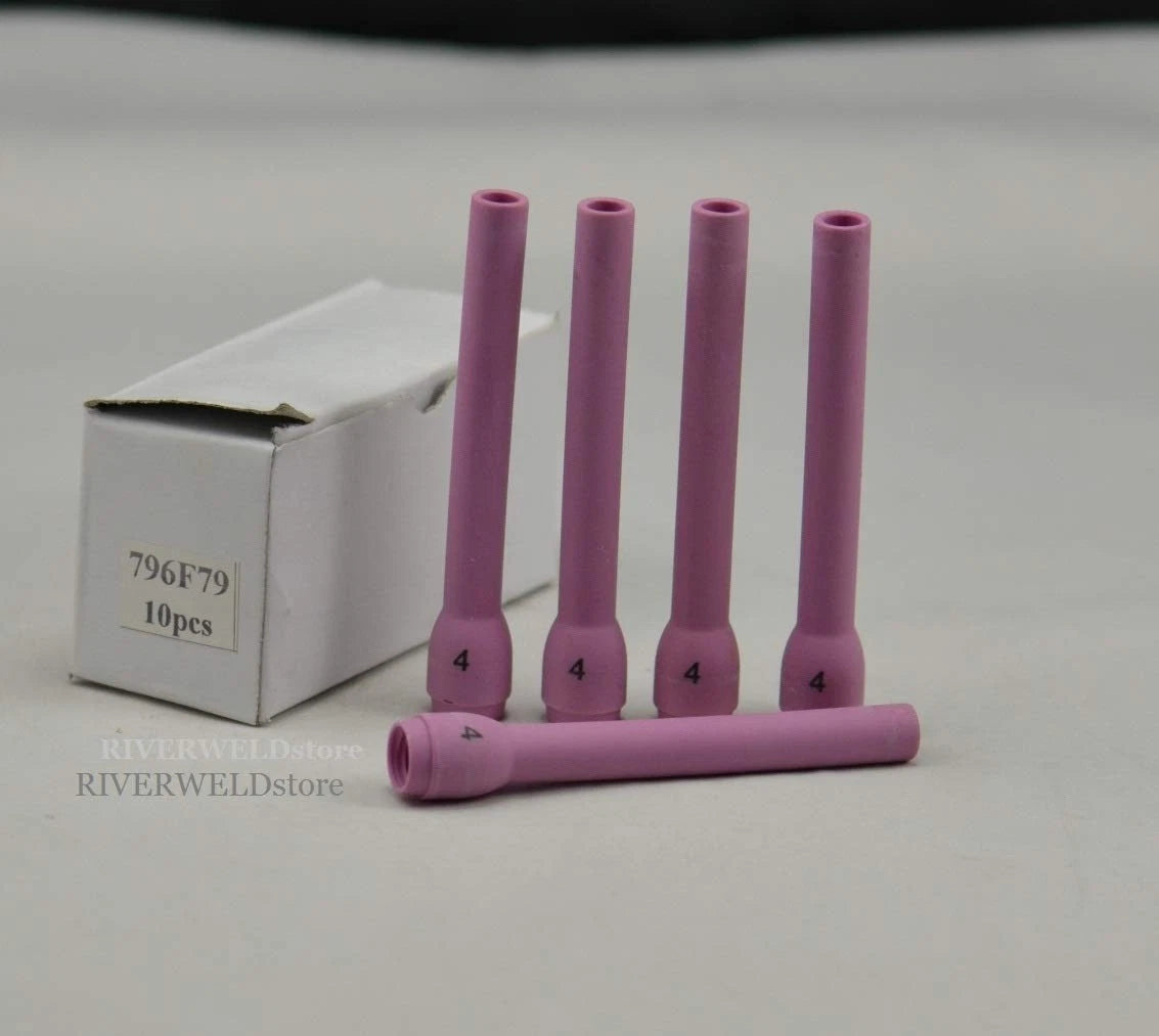 RIVERWELD TIG Alumina Nozzles Ceramic Cups Long 796F79XXL 1/4" 6.5mm, Pink
