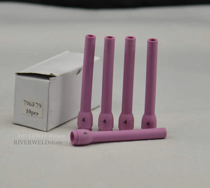 RIVERWELD TIG Alumina Nozzles Ceramic Cups Long 796F79XXL 1/4" 6.5mm, Pink