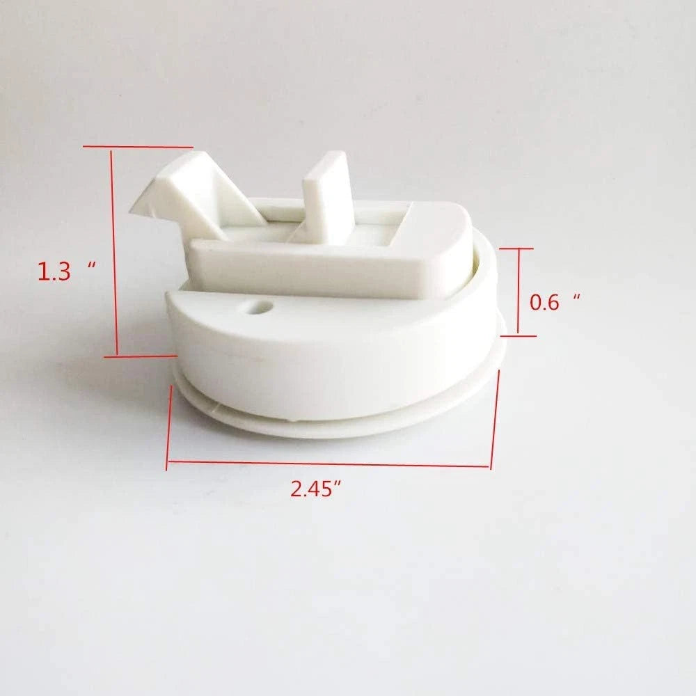 WJSKDQ 4PCS Boat Slam Latch 2'' Flush Pull Latches Round Plastic white