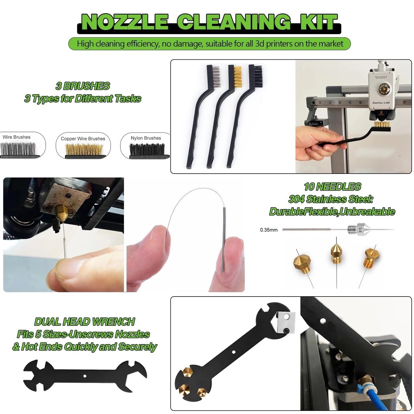 3D Printing Tool Kit with Storage Wooden Boxes, Printer Accessories -...
