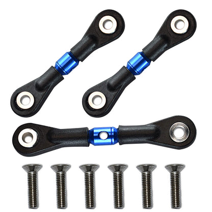 3Pcs Aluminum Steering Rod Link Rod Tie Rod For Tamiya TT-02 TT02 1/10 RC Car