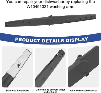 WPW10491331 Dishwasher Lower Spray Arm For Whirlpool Amana Admiral Maytag...