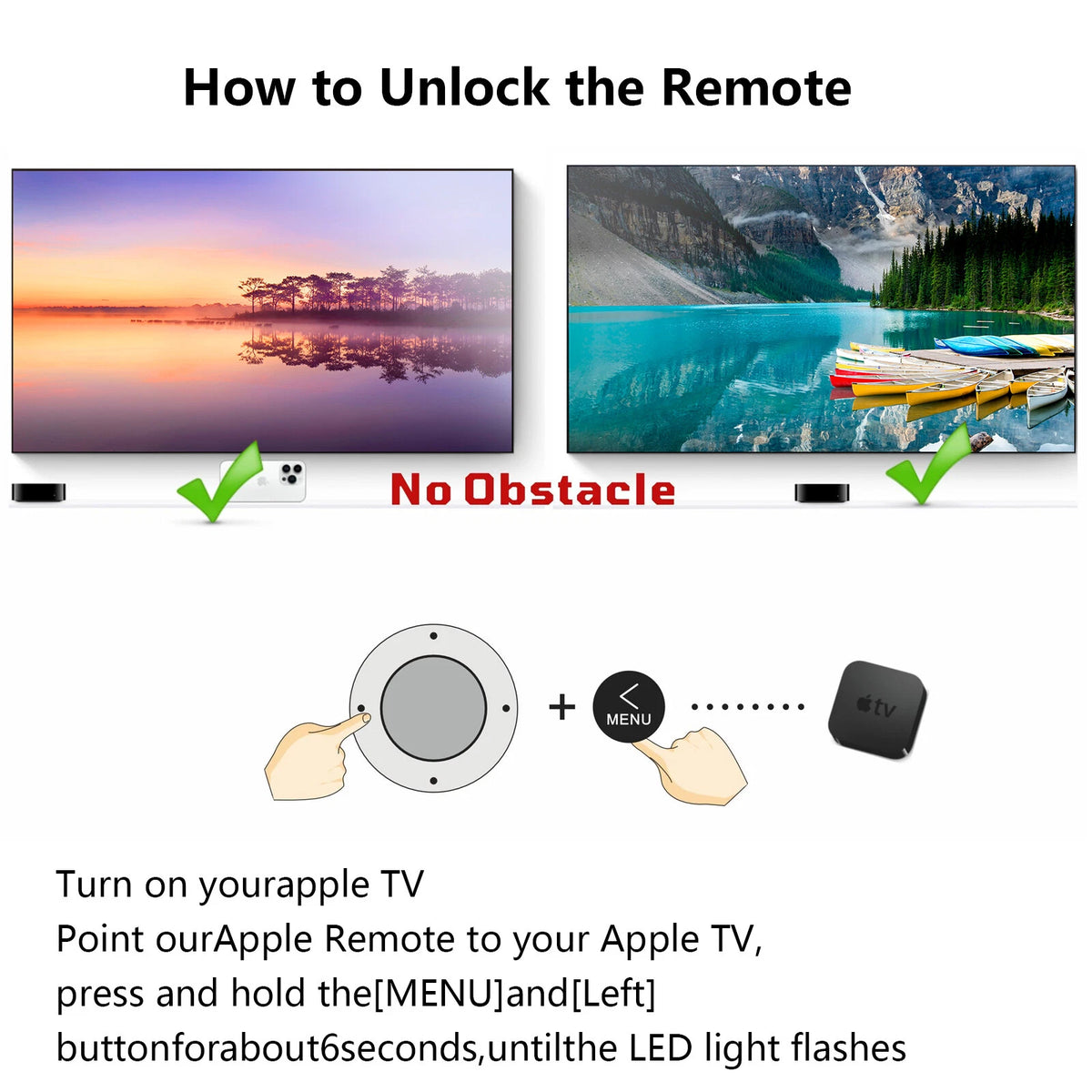 Remote Control For Apple TV 4K/ Gen 1 2 3 4/ HD A2169 A1842 A1625 A1427 A1469
