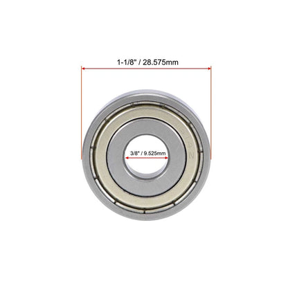 uxcell 1614ZZ Deep Groove Ball Bearing 3/8"x1-1/8"x3/8"
