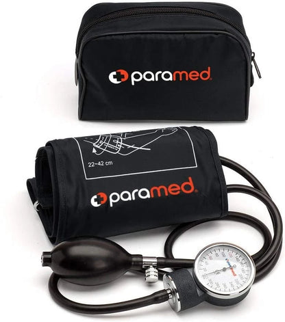 PARAMED Aneroid Sphygmomanometer – Manual Blood 1 Count (Pack of 1), Black