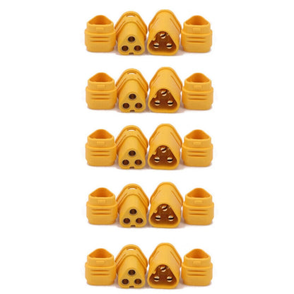 5Pairs MT30 Male + Female 3 Pin Gold Plated Connector Adapter 15A Plug Set
