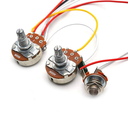 SAPHUE Guitar Wiring Harness Set Prewired 500K Big Pots 5 Way Switch Wiring...