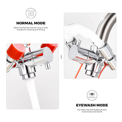 Eye Wash Station for Emergency - Faucet Mounted Chrome