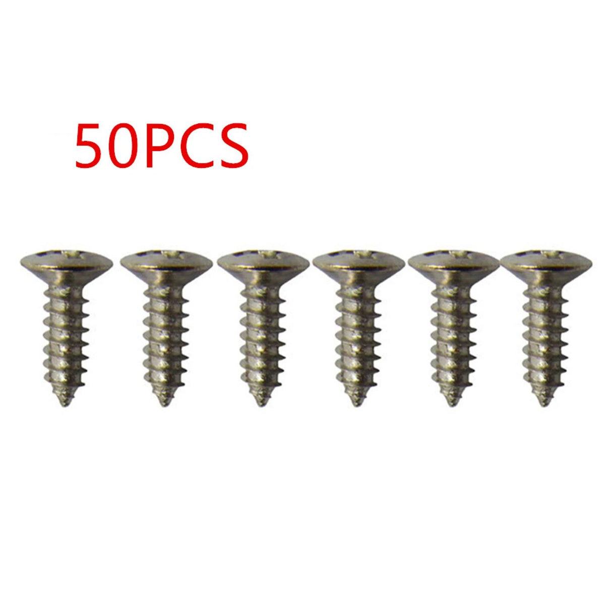 50Pcs Silver Electric Guitar Bass Pickguard Screws For Fender Strat/Tele D