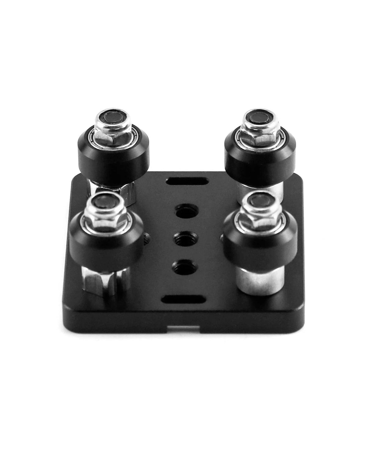 QWORK Small V-Wheel Plate, 2 Pack V-Slot Gantry Rod Plate 50mm x 50mm, 2 Pcs