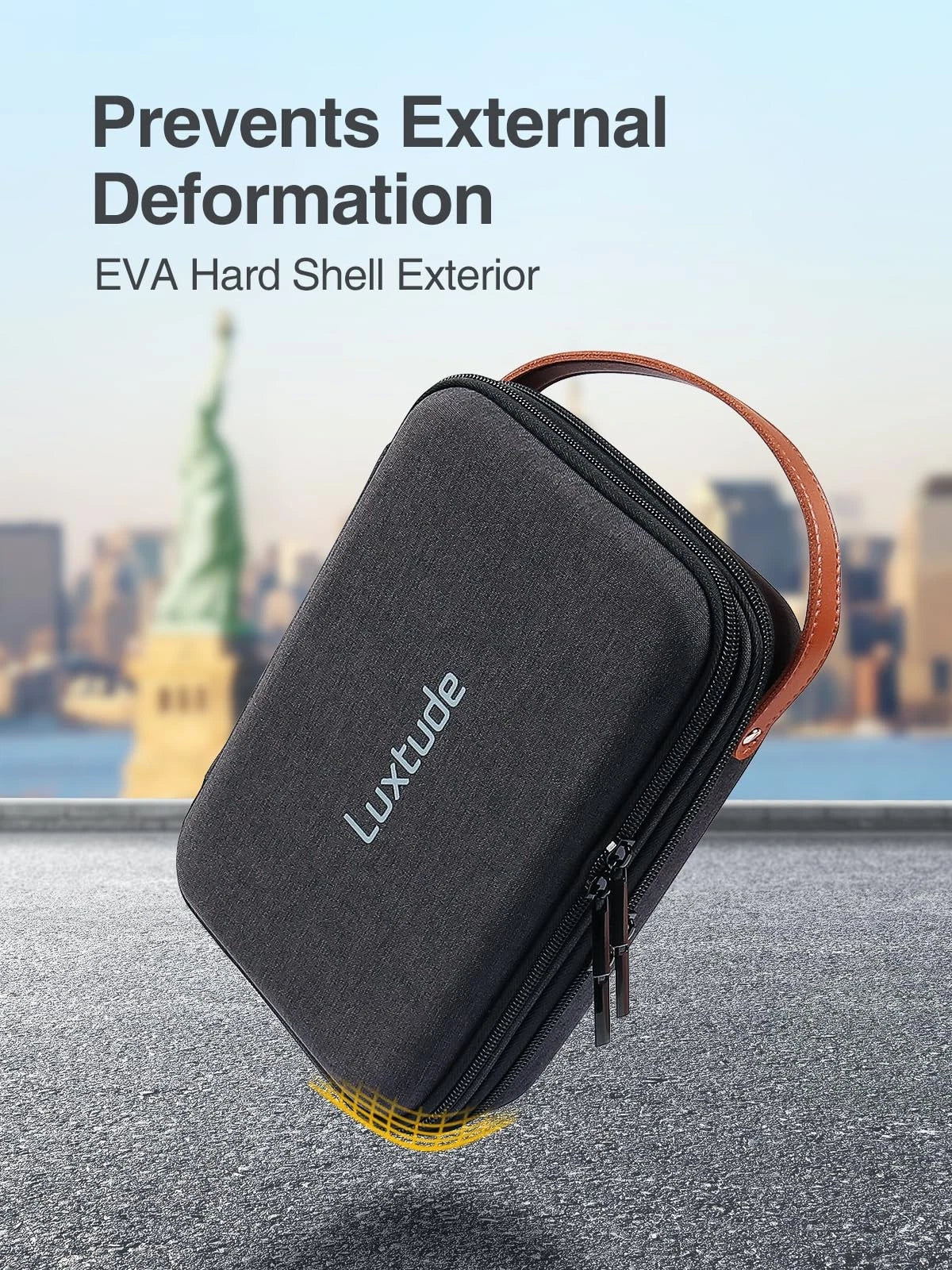 Luxtude Hair Clipper Case Travel, Portable Barber Medium, Black