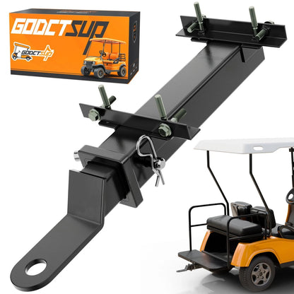 GODCTSUP Golf Cart Hitch with 2 inch Receiver, Fits Club Car EZGO Black