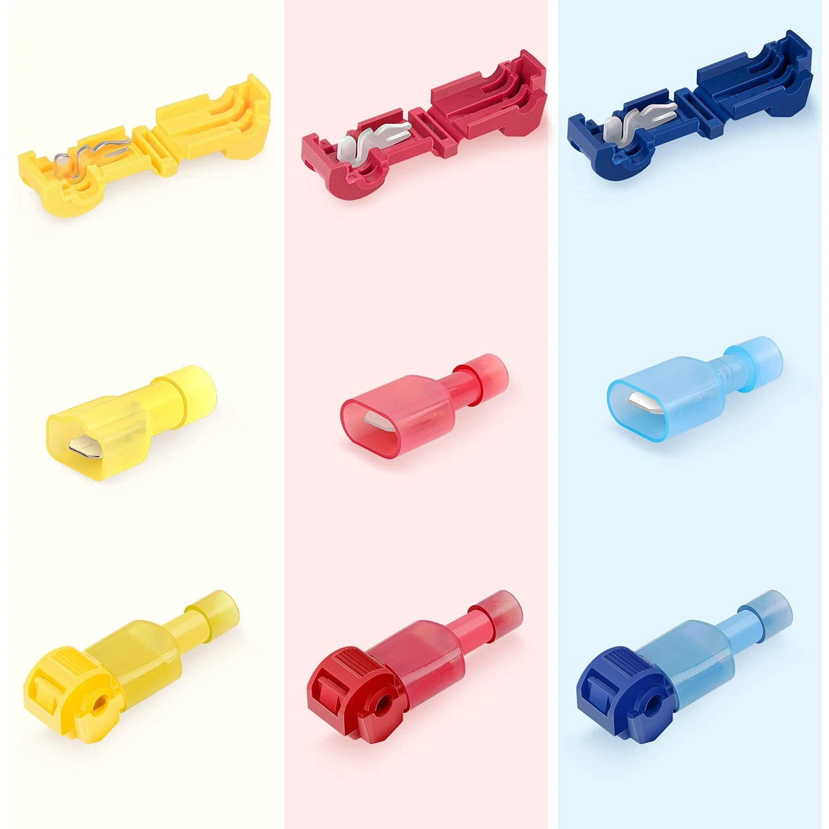 Nilight - 50004R 120 Pcs/60 Pairs Quick 120Pcs 22-10AWG, Red, Blue, Yellow