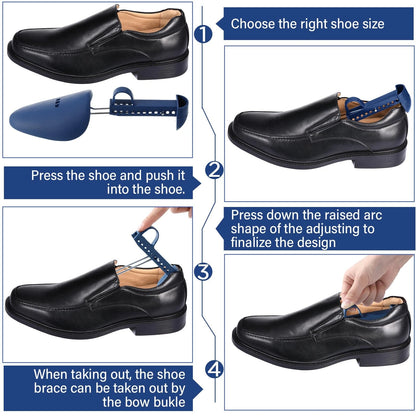 Honeydak 20 Pairs Plastic Shoe Stretcher 9.25-12.20 inches, Dark Blue