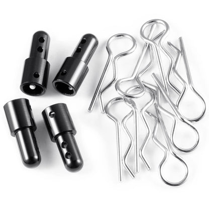 MORFUM Pack of 4 RC Car Body Shell Mount Aluminum Post Mounts Black