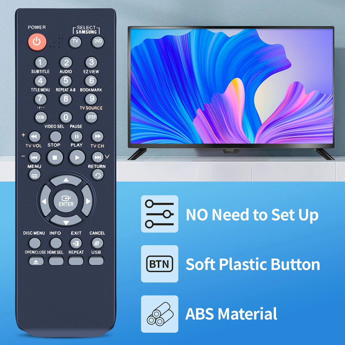 00084Q Remote Control For Samsung DVD-1080 DVD-1080AV DVD-1080P9 DVD-1080PR