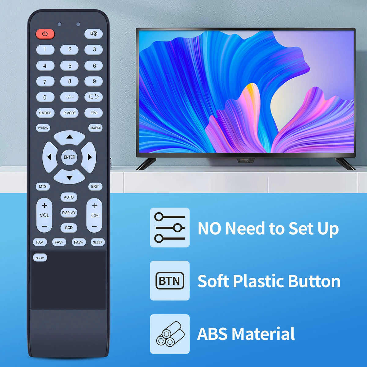 Remote Control For PYLE PTVDLED32 PTVDLED40 LCD LED HDTV TV DVD Player Combo