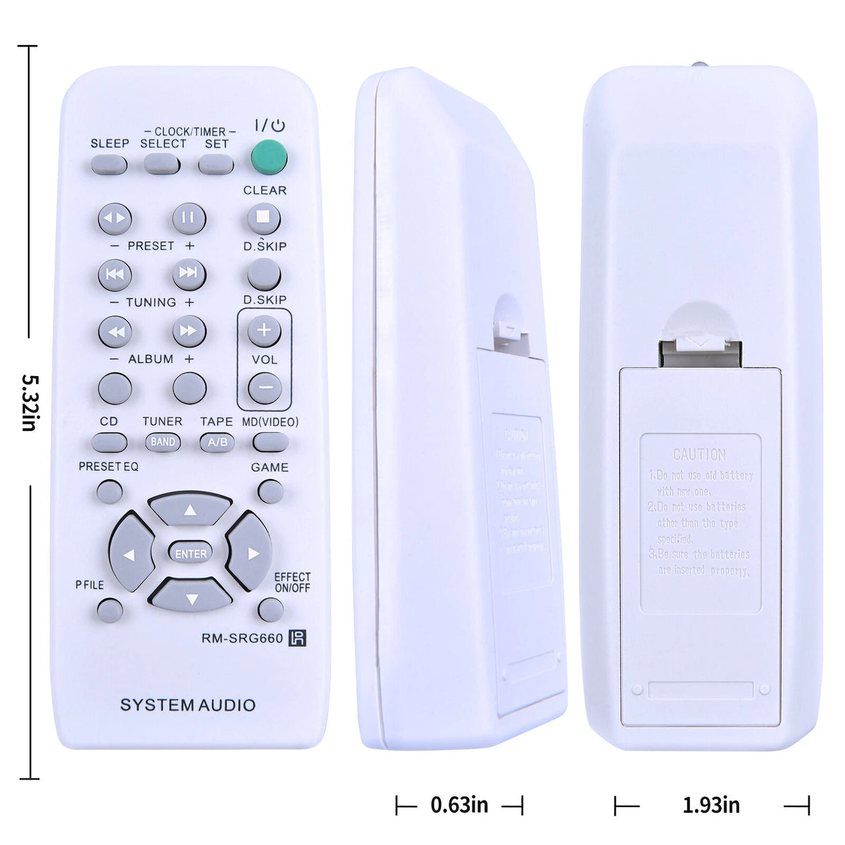 RM-SRG660 Remote Control For Sony Audio System MHC-RG330 MHC-RG440S