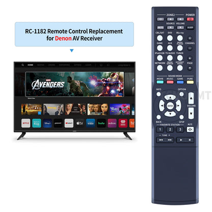RC-1182 Remote Control For Denon Home Audio AV Receiver AVR-X1000
