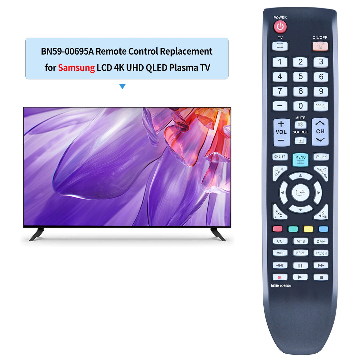 BN59-00695A Remote Control For Samsung TV LN52A650 LN46A650 LN40A650 PN50A650T1F