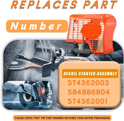 K760 Recoil Starter Assembly 584886804 for Husqvarna Concrete Cut Off Saw...