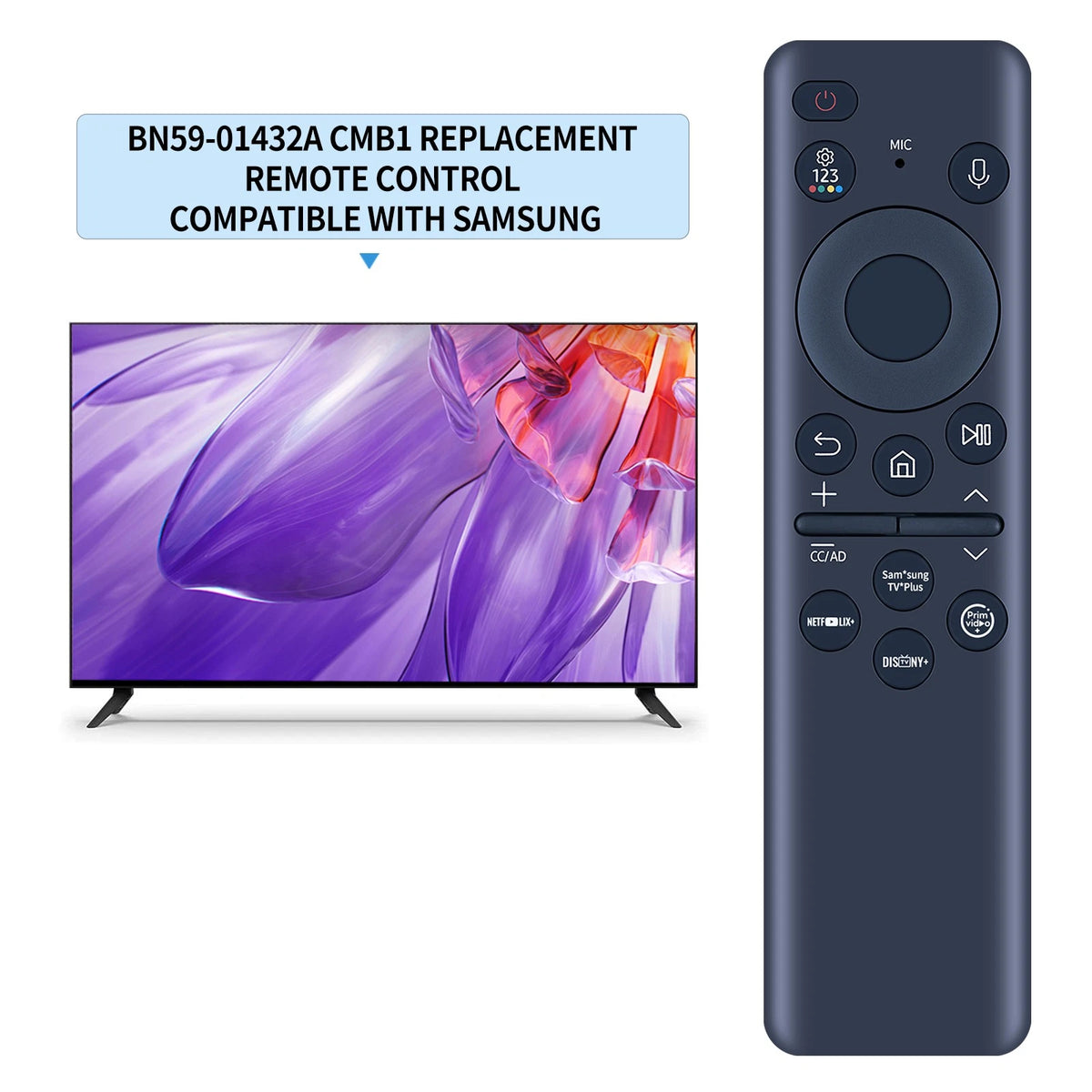 BN59-01432A BN59-01432D BN59-01455E Solar Voice Remote Control For Samsung TV