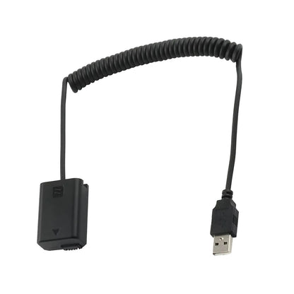 NP-FW50 Dummy Battery Adapter USB Cable for Sony A7, A7R, A7S, A7M Accessory