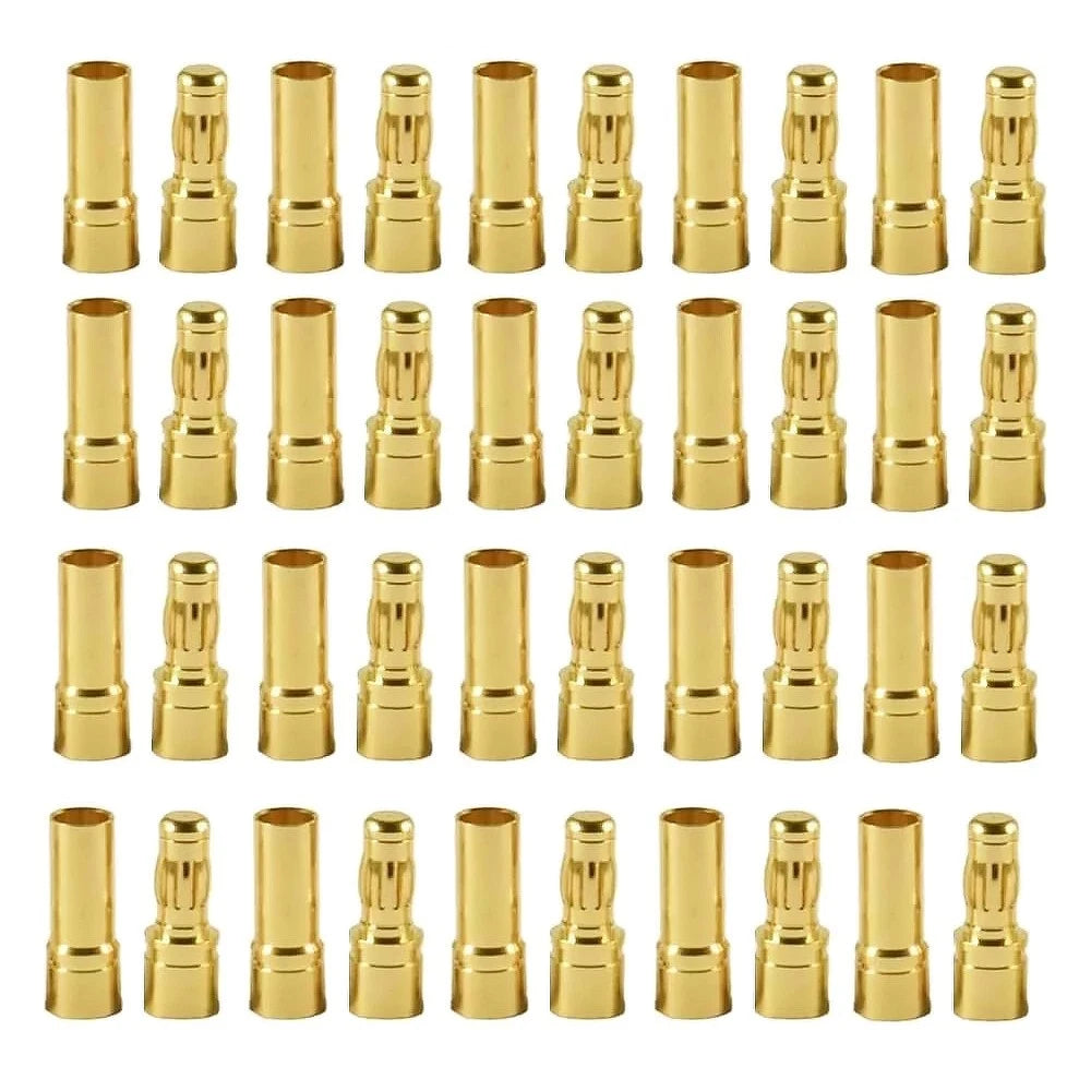 40pcs 3.5mm Gold Bullet Banana Connector Plug   for RC Motor ESC Battery